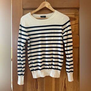 Carreli Striped Sweater - Black and Cream XS